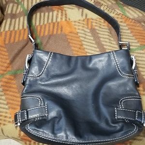Michel Kors black leather shoulder bag